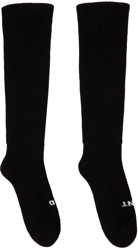 Black So Cunt Socks by Rick Owens DRKSHDW on Sale